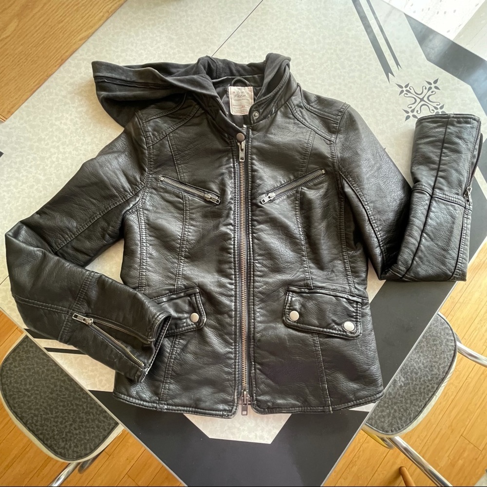 Free People Vegan Leather Moto Jacket